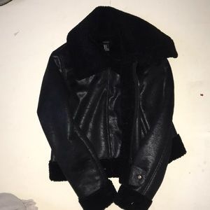 Forever21 Sherpa Moto Jacket